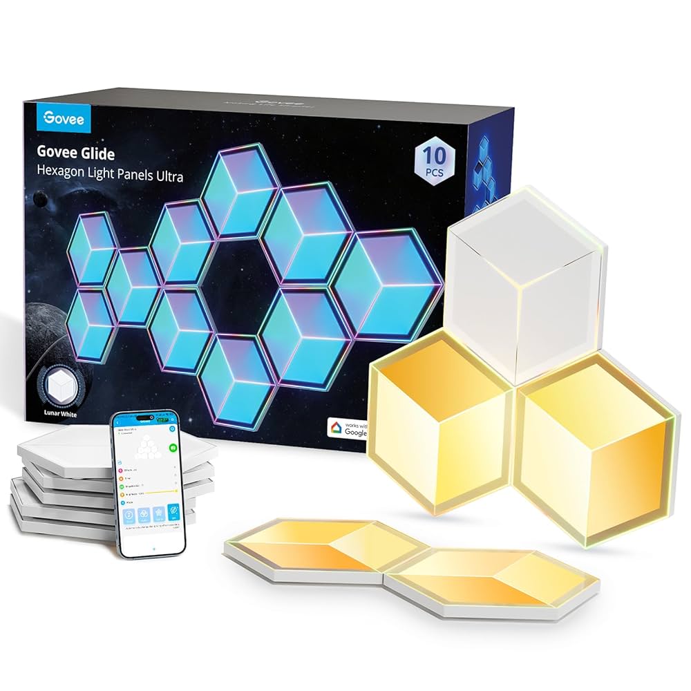 Govee Glide Hexagon Light Panels Ultra Lunar White : Buy