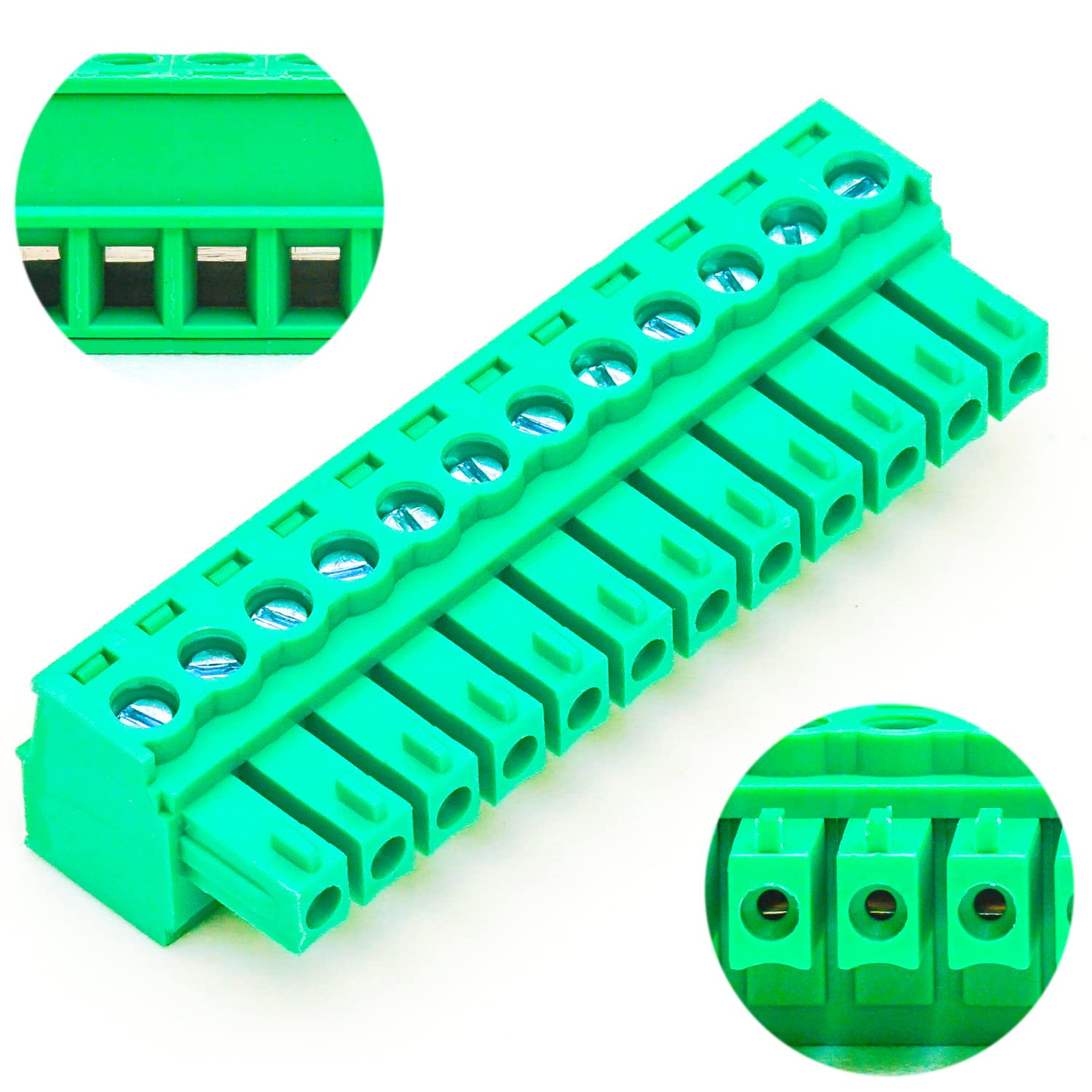 Keszoox Phoenix Connector Terminal Block,Phoenix Type Connector 3.5mm 12Pin 2Pcs (KS-3.5-12P-2)