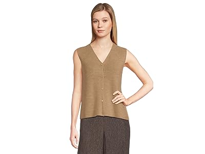 Eileen Fisher Merino V-neck Vest Women