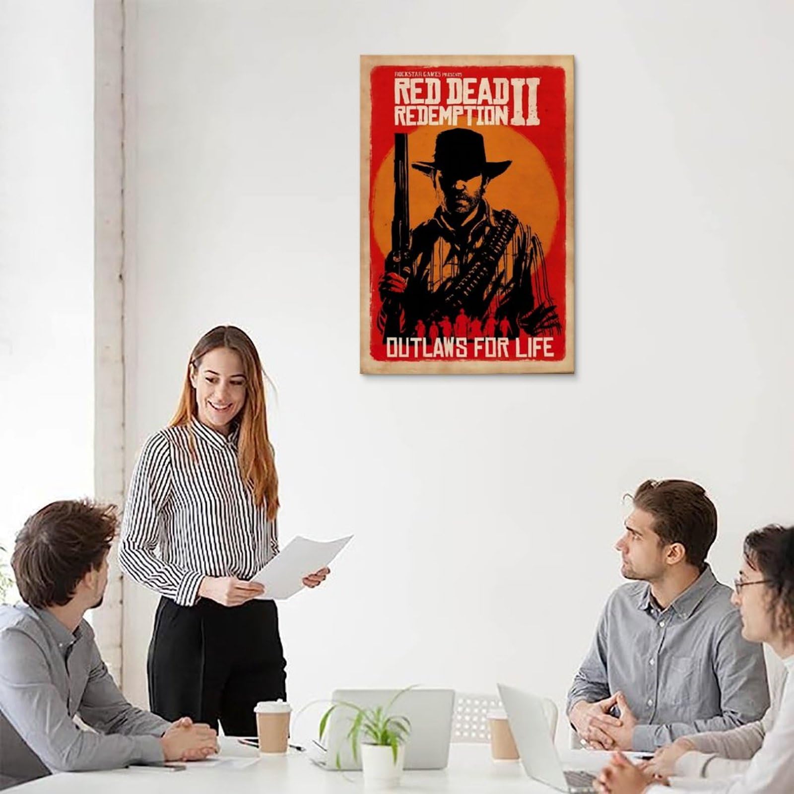 Game Canvas Poster Red Dead Redemption 2 Game Scene Wall Art