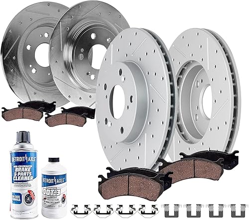 Vista 9 de Detroit Axle - Kit de freno trasero para Ford Fusion Lincoln MKZ Zephyr Mazda 6 Mercury Milan, repuesto de pastillas de freno de cerámica