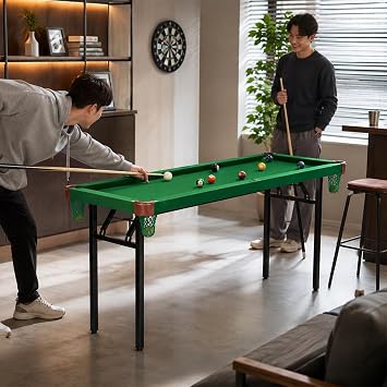 Foldable Pool Table, Folding Pool Table for Space-Saving Home Use