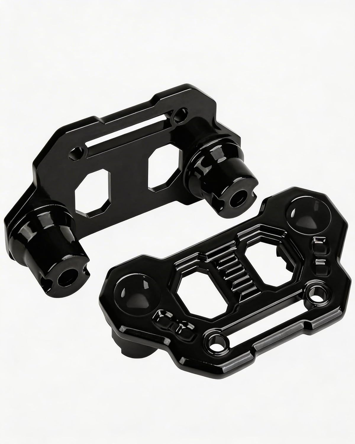 JL Dual Light Bar Mount Brackets CNC A-Pillar Offroad LED Hood Pod Fog Lamp Mounting Stand Ditch Light Cowl Holder, 2PCS Black Aluminum Alloy Mounts for Wrangler JL JLU 4xe Gladiator JT