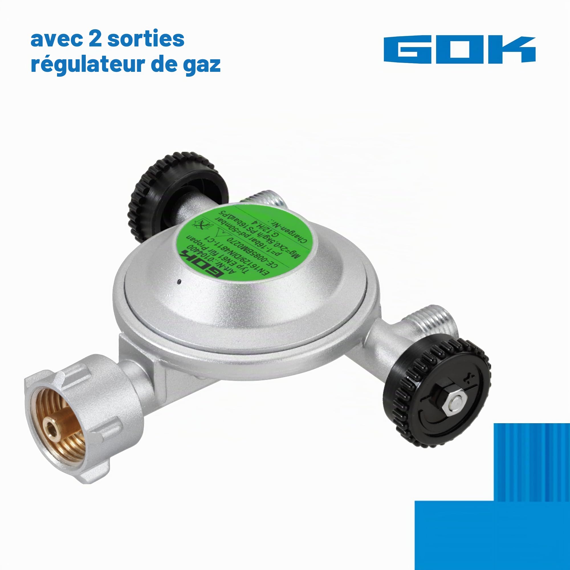 GOK régulateur de gaz avec 2 abgängen