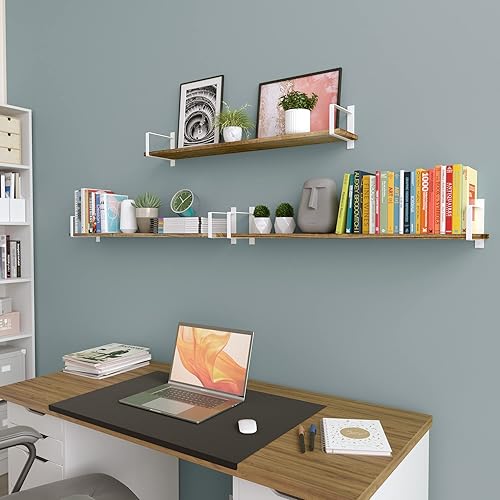 Miniatura 6 de Wallniture Toledo - Estantes flotantes de 36 x 6 pulgadas para pared, estantería flotante para sala de estar, estantes de pared para dormitorio,