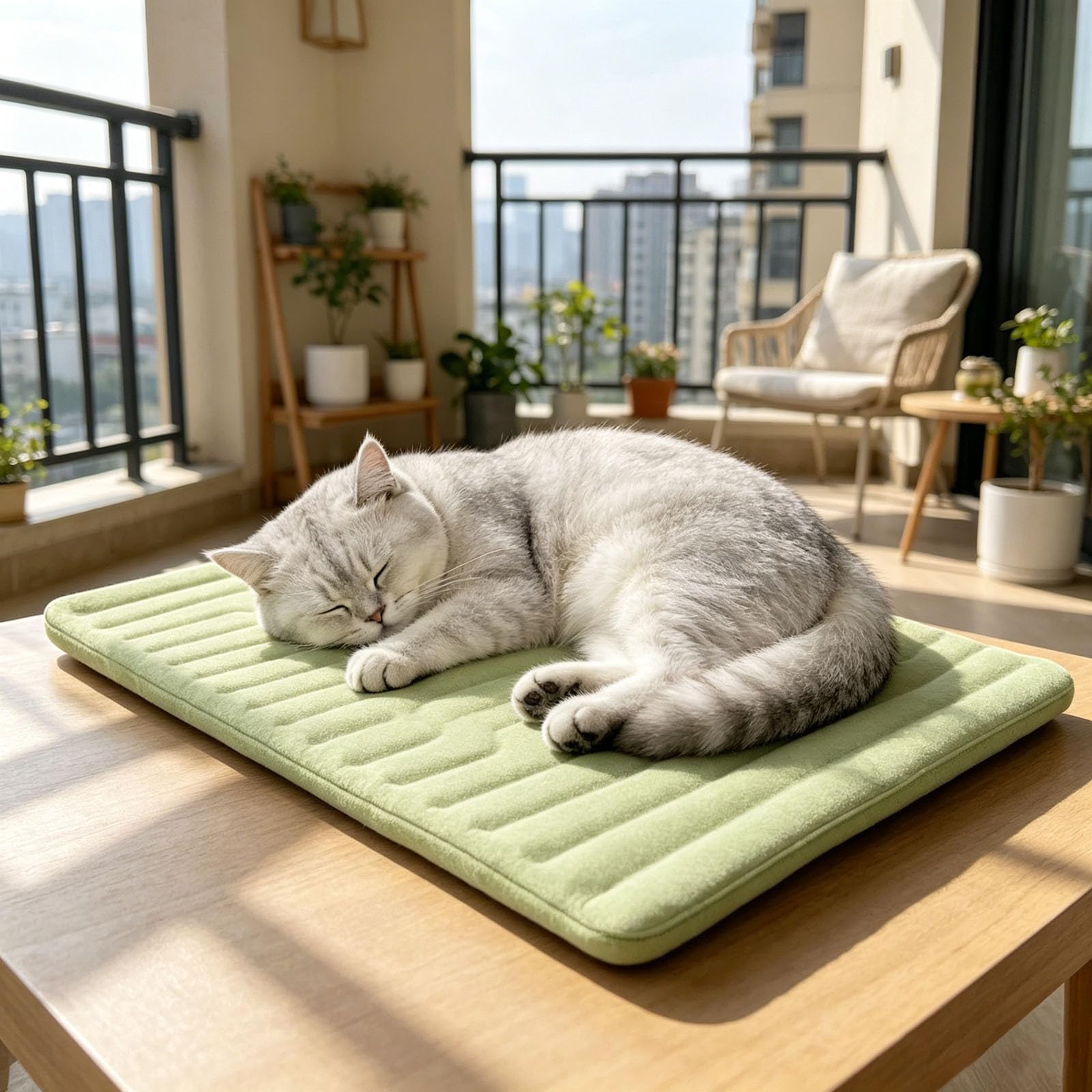 Générique Tapis Rafraichissant Chat Et Chien, Durable Tapis Refroidissant pour Chat Portable, Couverture Rafraichissante Chiens Chaleur Matelas Réfrigérant Animaux, Lavable, Anti-Morsures