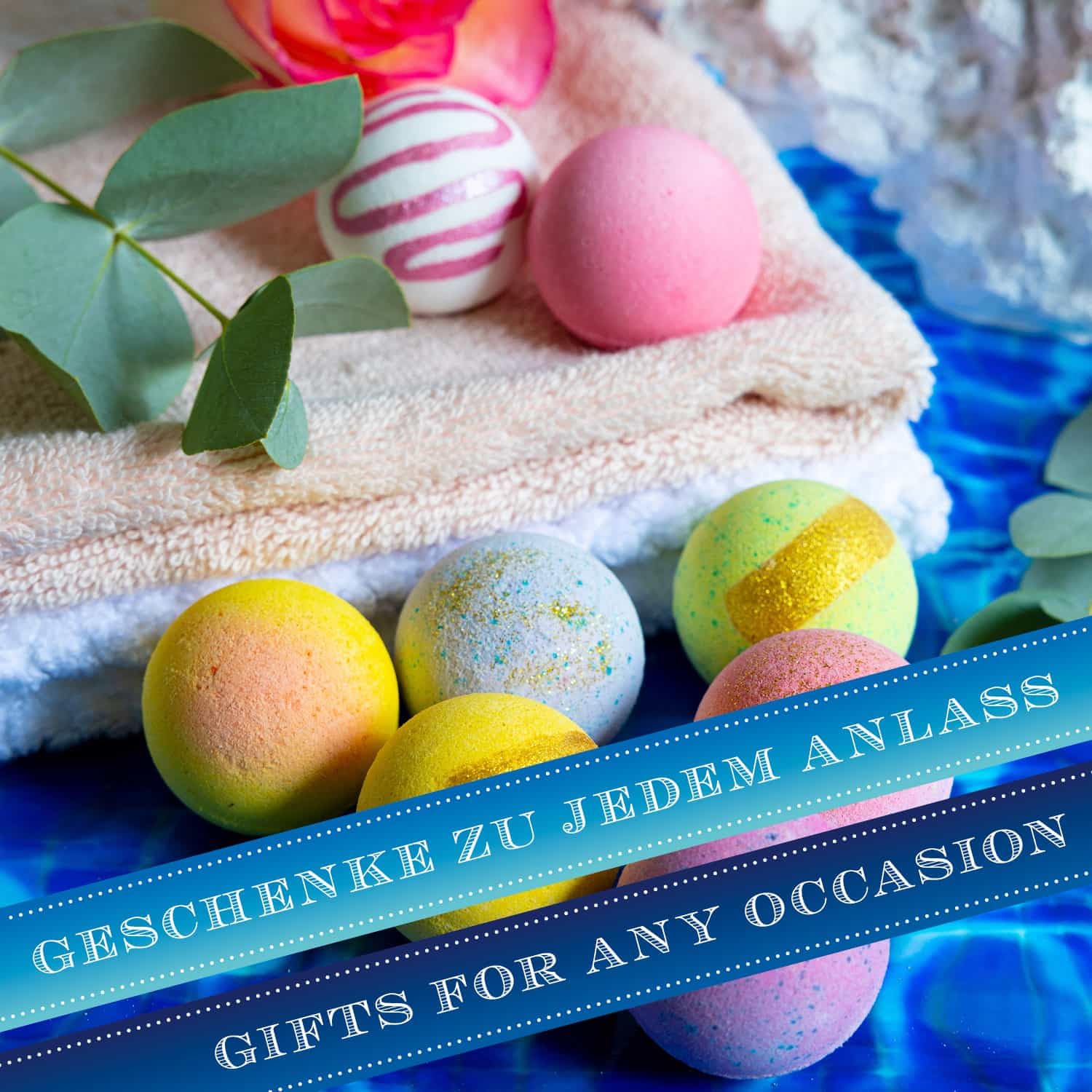 Hallingers Genuss Manufaktur Badebomben Weihnachts-Geschenk-Set - 24x Badekugeln Bath Bombs in edler Geschenkbox, Frauen Badeperlen-Wellness & Spa "Schöne Weihnachten", Weihnachten für Frauen Männer