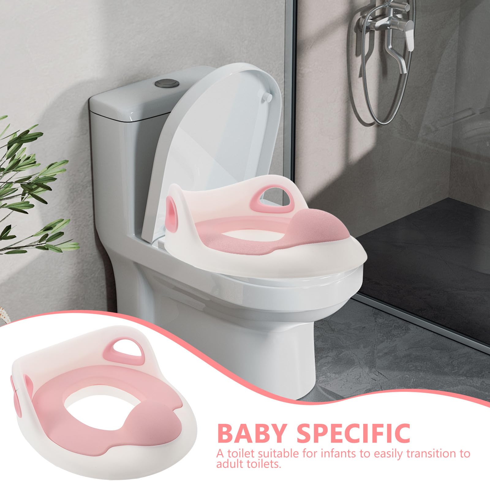 Asiento de Inodoro Portátil para Bebés, Pvc Desmontable