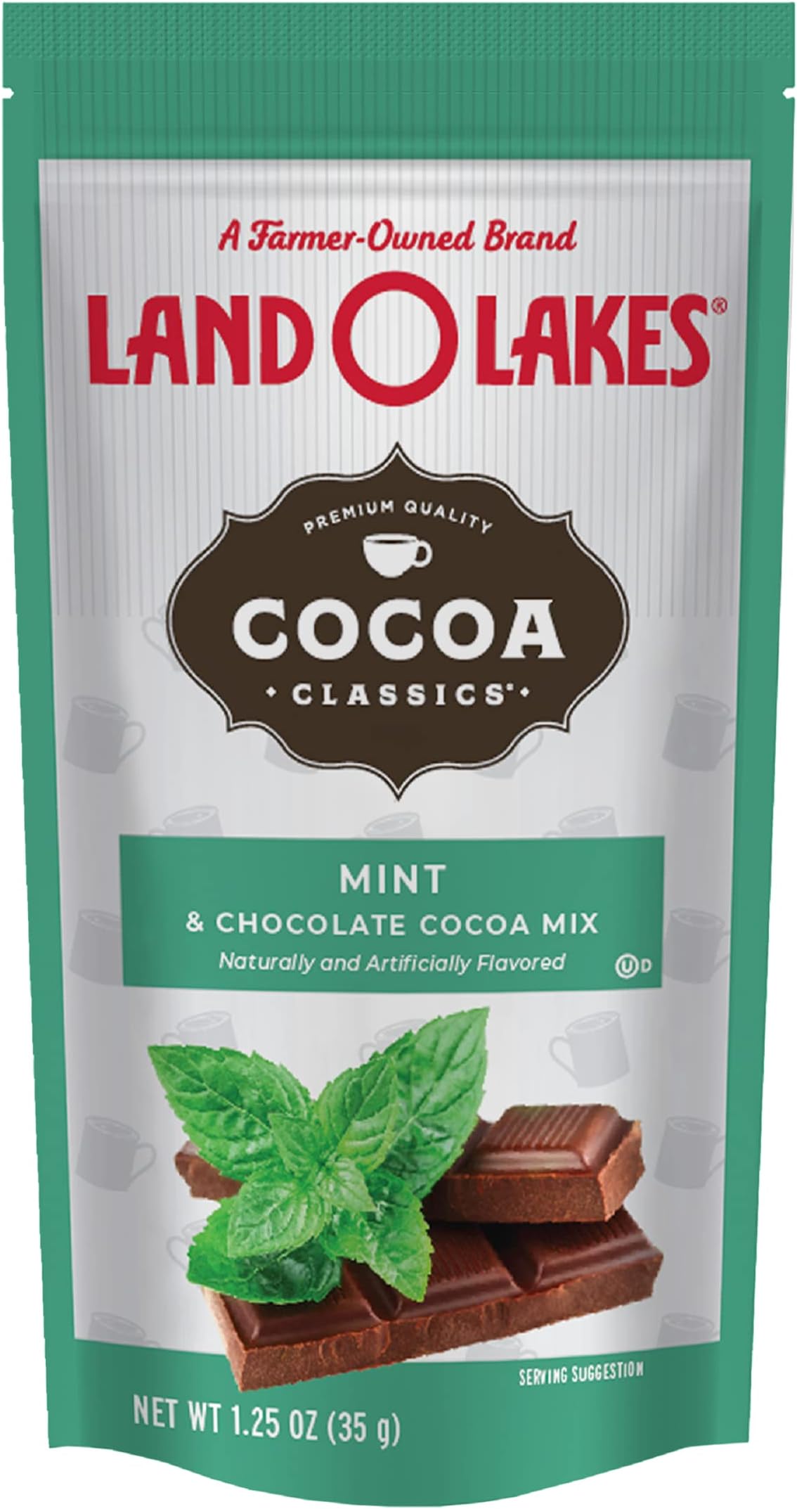 Land O Lakes Cocoa Classics, Mint & Chocolate Hot Cocoa Mix, 1.25 Ounce - 12 Count (Pack of 3)
