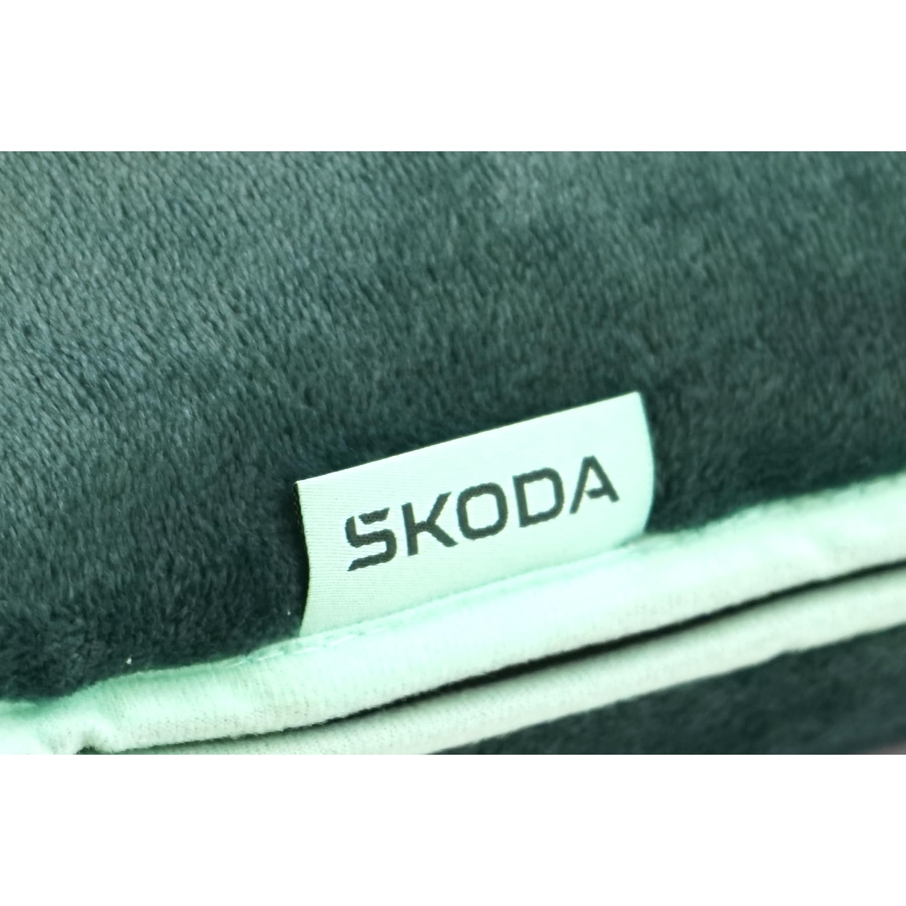 Skoda 6u0084509 Coperta da Viaggio 2 in 1, in Pile, Verde, Decke 120x160cm, Kissen 40x35cm Unisex-Adulto
