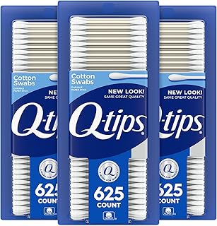 3 x Q-tips Cotton Swabs, 625 ct