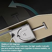 Vista 4 de Tabla de planchar plegable retráctil, giratoria de 180°, tabla de planchar extraíble para armario, ahorro de espacio con cubierta extraíble