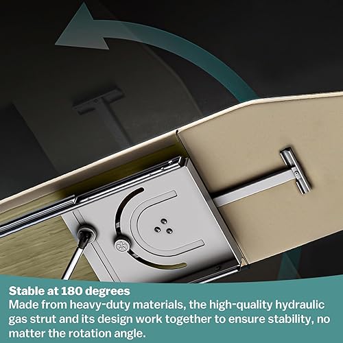 Miniatura 4 de Tabla de planchar plegable retráctil, giratoria de 180, tabla de planchar extraíble para armario, ahorro de espacio con cubierta extraíble
