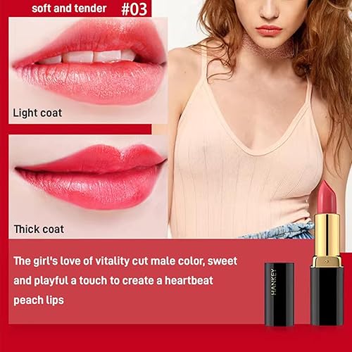 Miniatura 6 de Liyen Meiwo- Lápiz labial Hankey Flame Charm, lápiz labial hidratante de terciopelo rojo impermeable de larga duración que no se desvanece (1