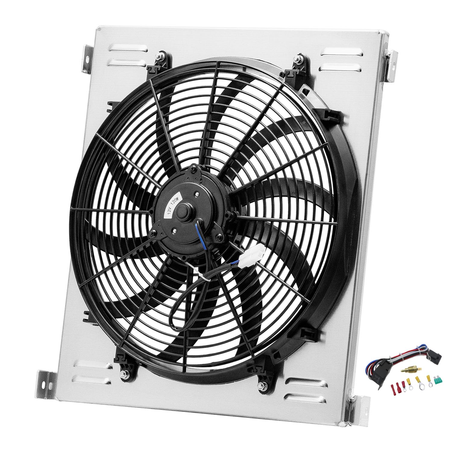 Aluminum Radiator Shroud Fan for 1929 1930 1931 Ford Model A Grill Shells Ford V8 Engine Automotive Replacement Shroud Fan Relay Kit