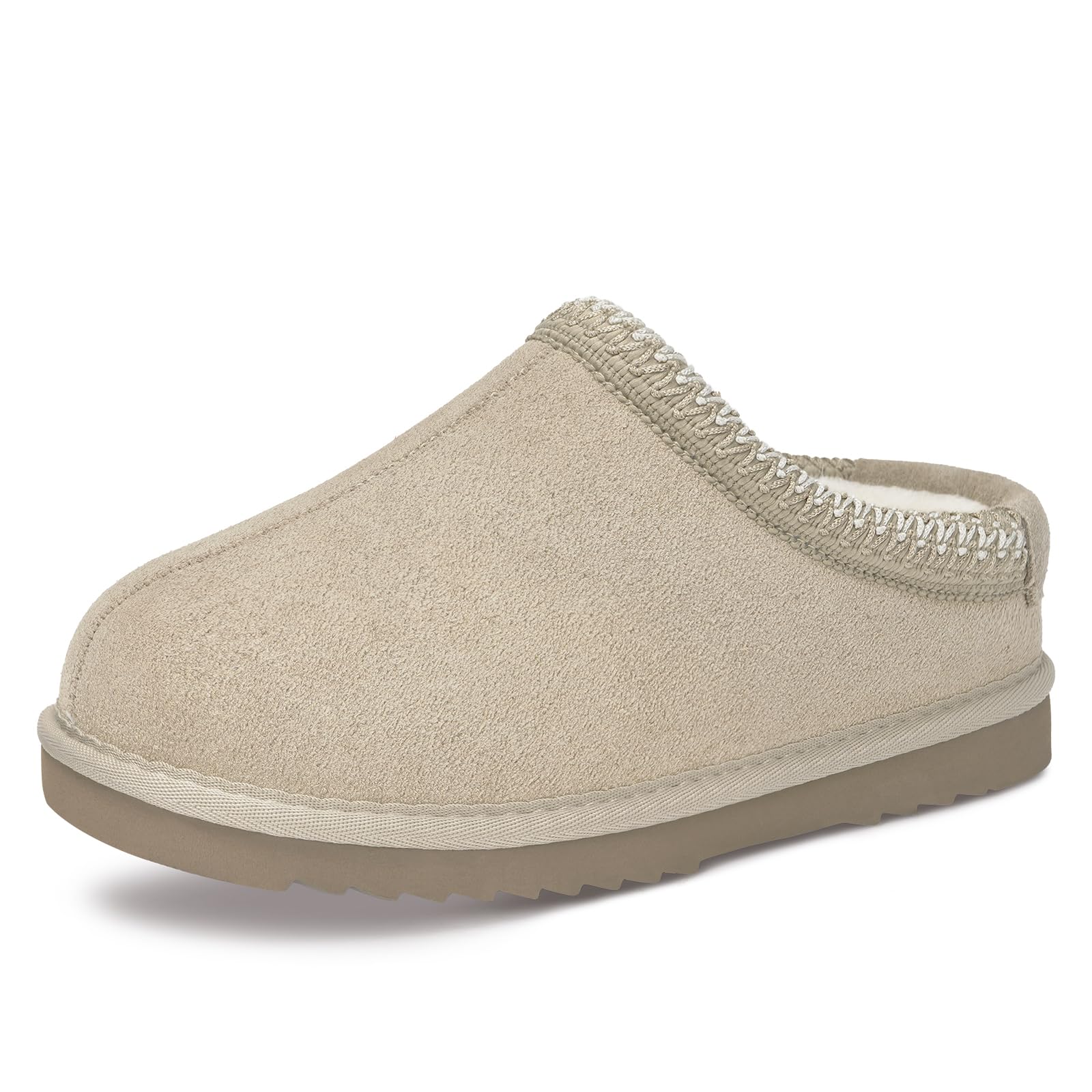 Kids Slippers Boys Girls Clogs Slipper Faux Fur Soft Slip On Suede Warm Winter House Shoes Cozy Anti-Slip Indoor Outdoor Mules