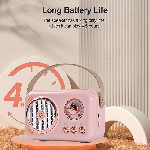 Miniatura 5 de Altavoz Bluetooth portátil con juego de micrófono, altavoz Bluetooth retro con máquina de karaoke en casa, micrófono de karaoke portátil de mano