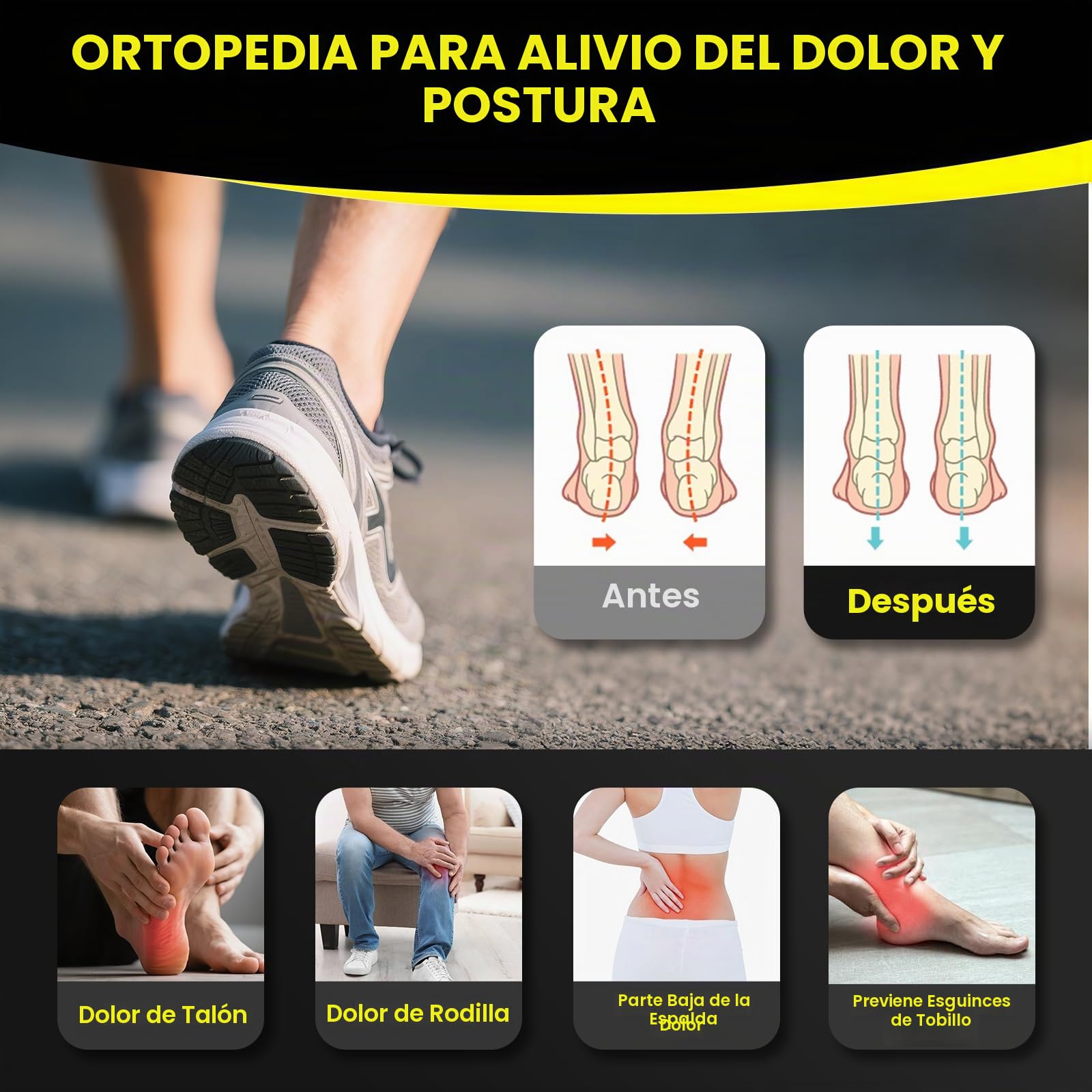 Plantillas para Metatarsalgia con Descarga Metatarsal, Plantillas para Neuroma de Morton y Plantillas para Fascitis Plantar y Espolón Calcáneo con Almohadilla Calcánea Gruesa-Mujer y Hombre 41-42