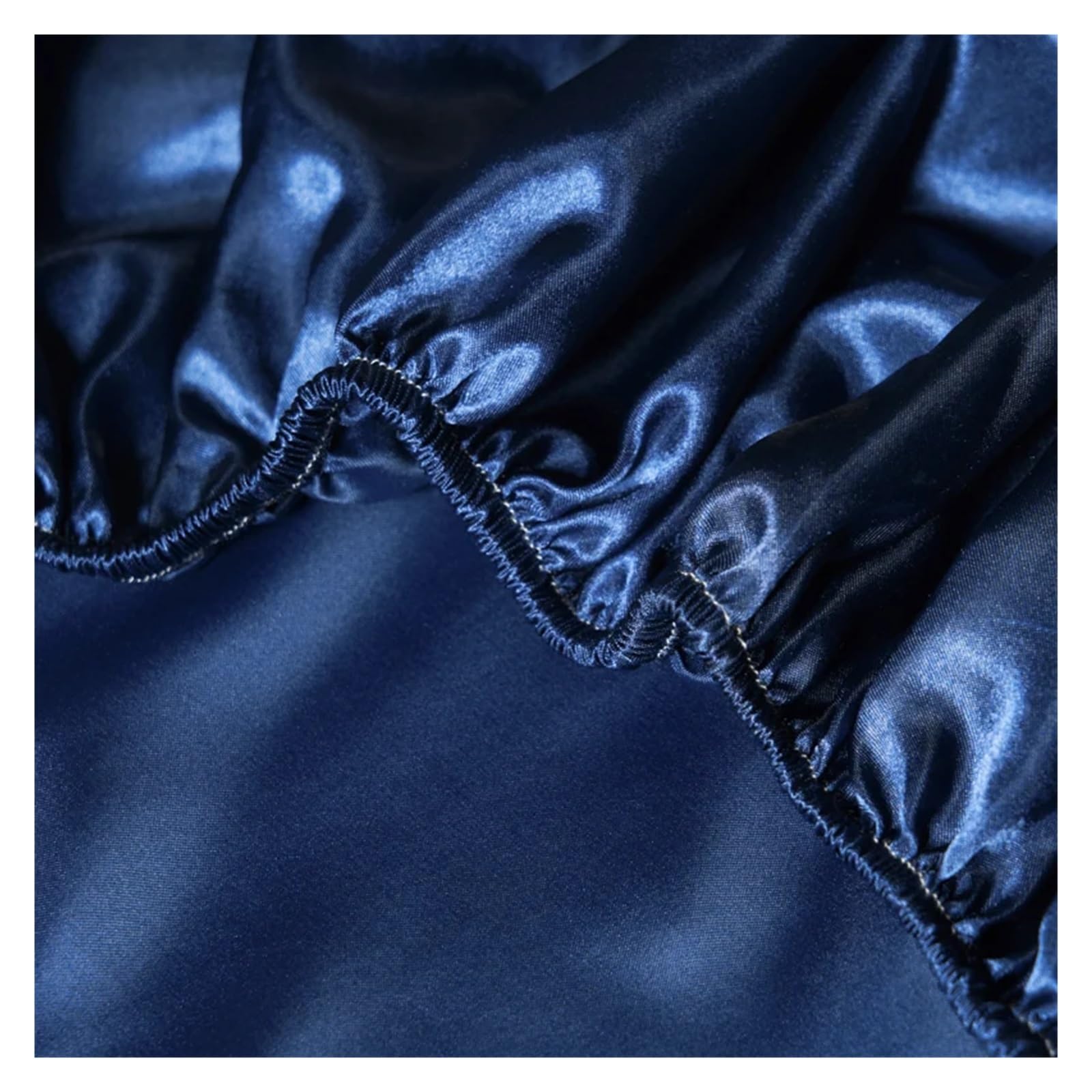 Cubre Colchón Impermeable Sábana Ajustable de Seda sintética con Bandas elásticas y Funda colchón Antideslizante(Color-03,Queen)