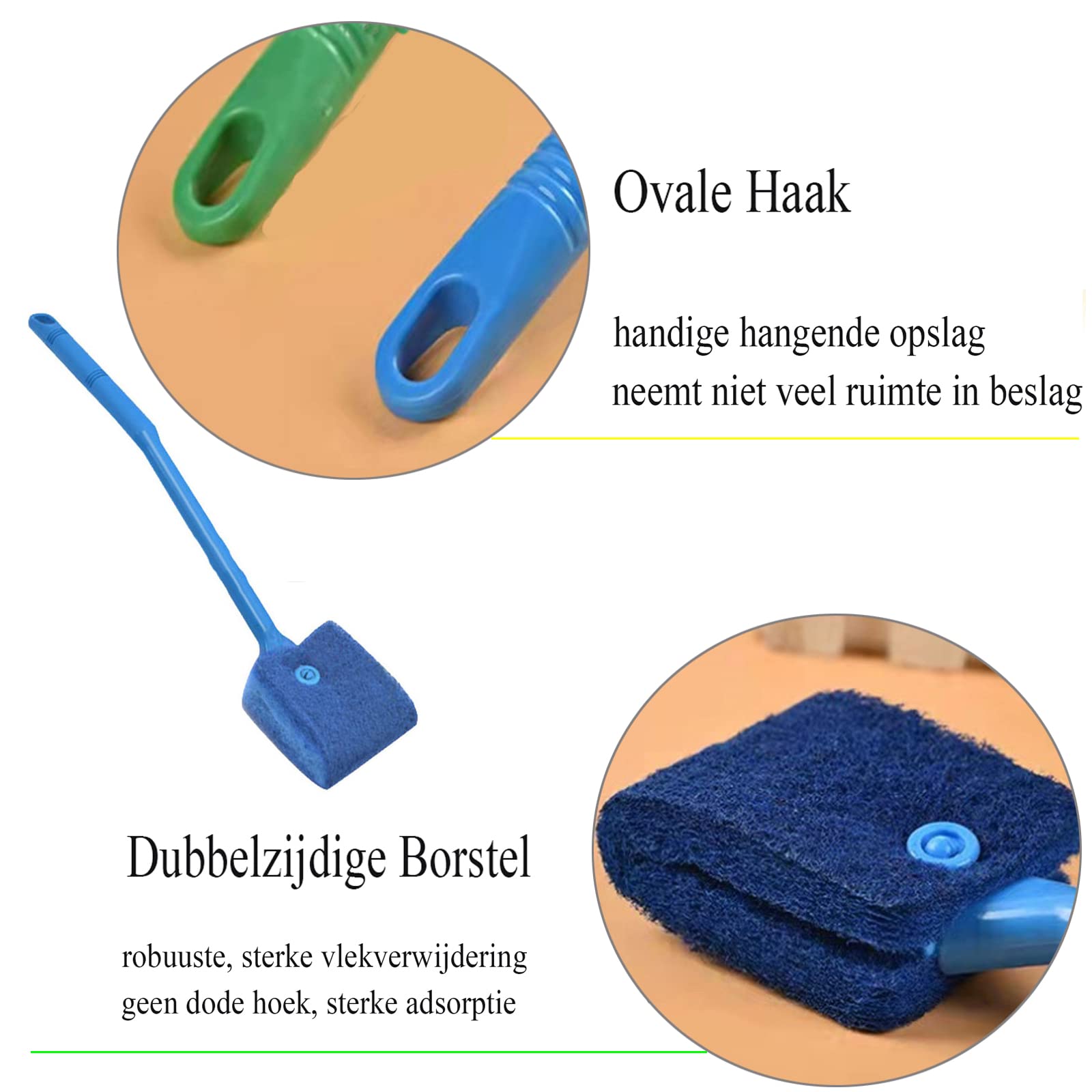Eterspr 2 Pieces Aquarium Sponge Cleaning Brush, Aquarium Sponge with Handle - Image 2