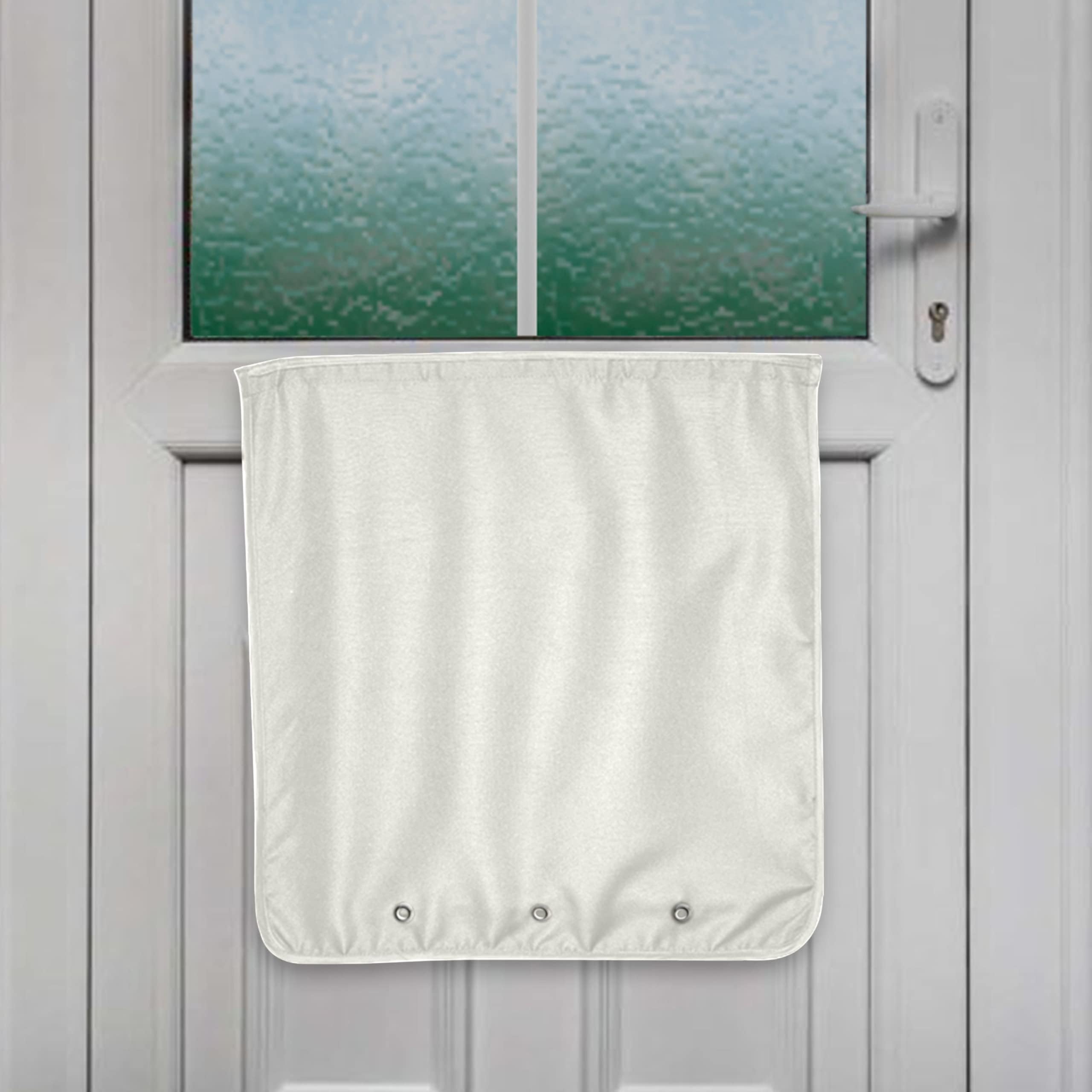 Slimline Mail Slot Catcher for Door (20.4" W x 20" D), Letterbox Catcher for Glass, Wood &amp; Metal Doors – Strong Adhesive, Indoor Post Catcher for Small Packages &amp; Magazines (Warm White)