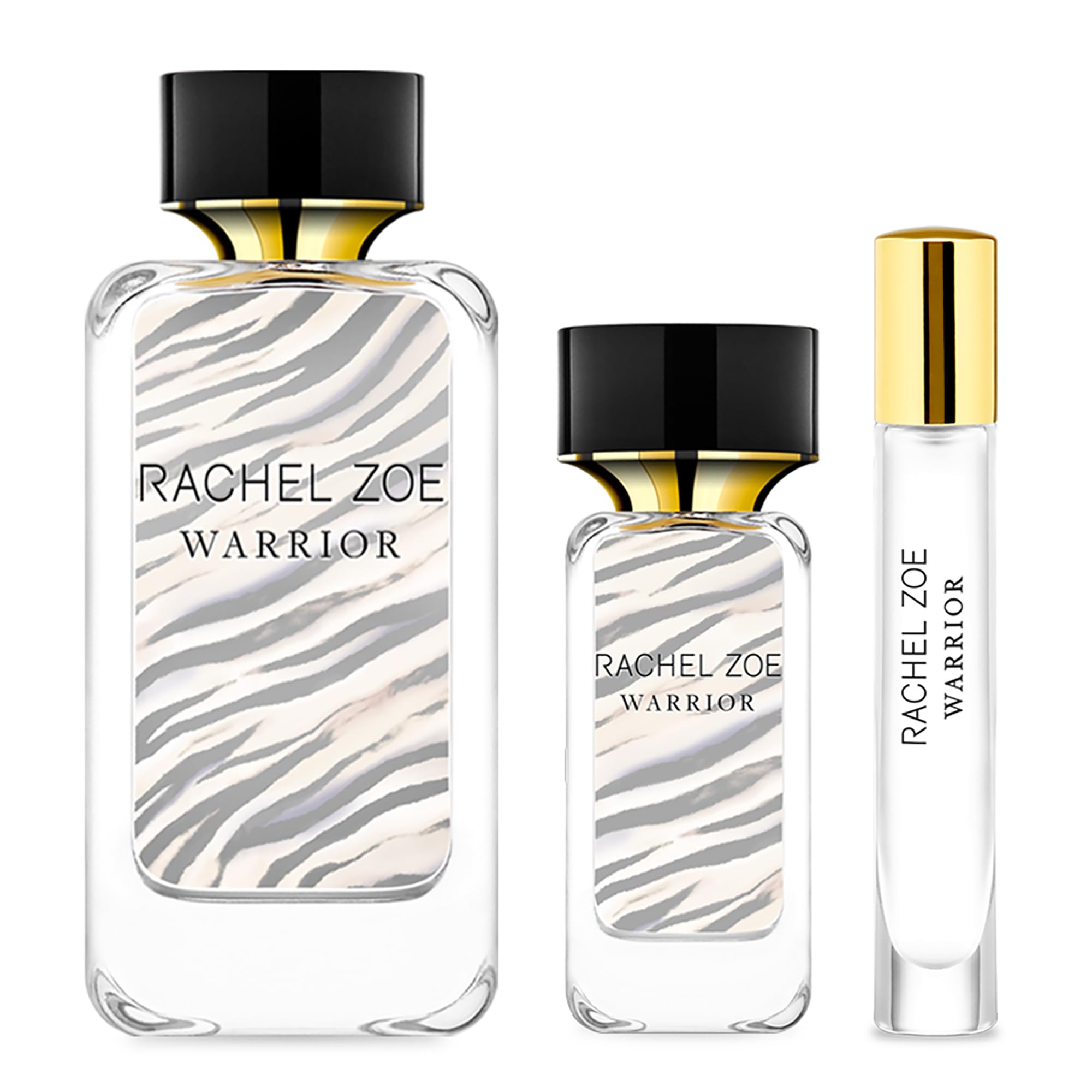 RACHEL ZOE Warrior Gift Set - Designer Perfume, Body Spray - Fruity Eau de Parfum Sprays - Ideal Gift Set for Women - 3 pc