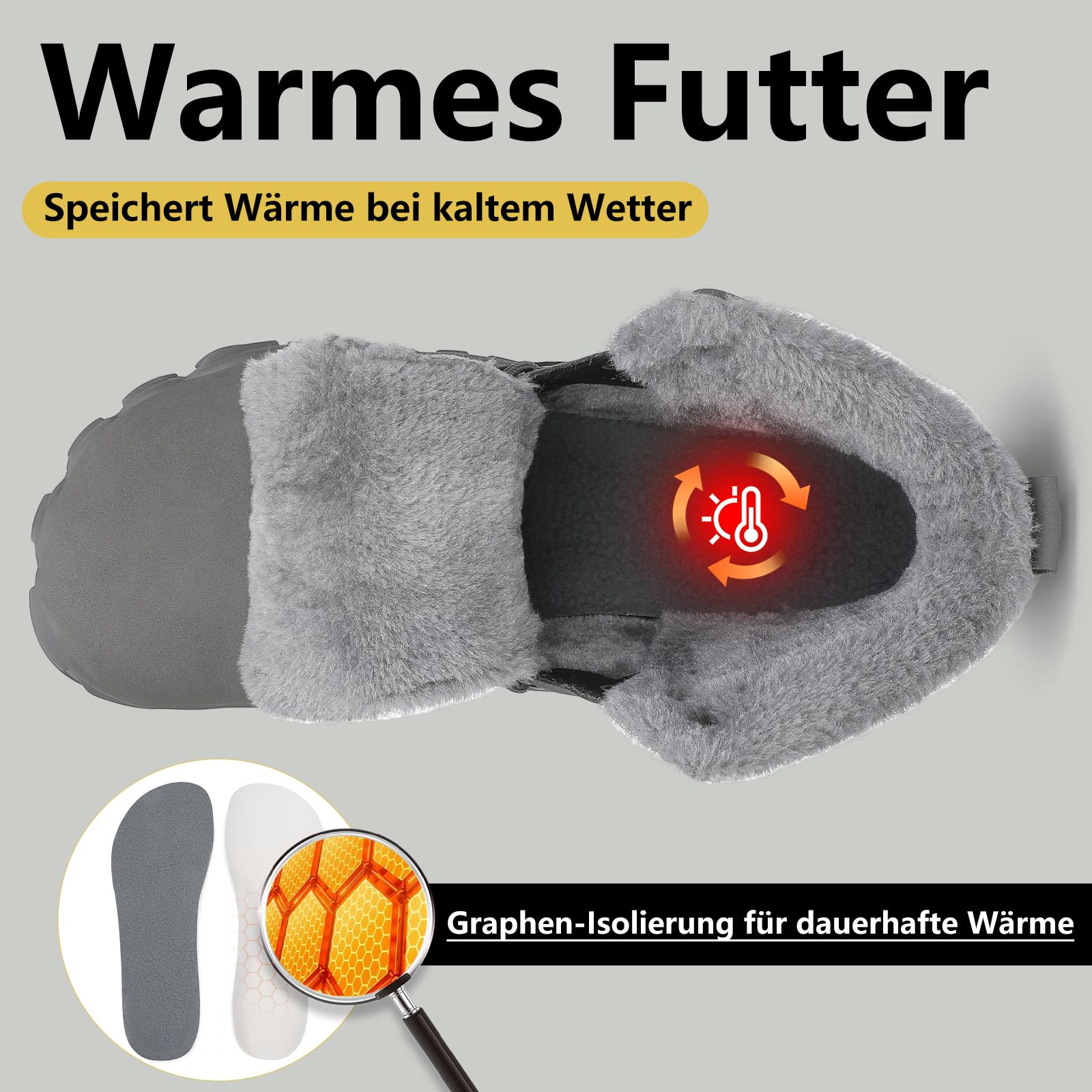 SAGUARO Męskie buty Barefoot Zimowe wodoodporne buty z ciepłym włosem, rozmiar 36-48