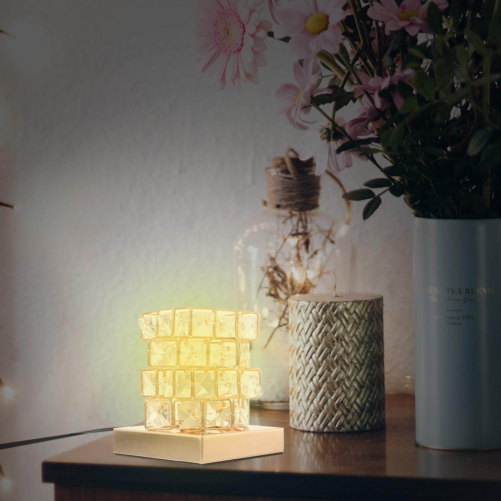 Lampada Cubo in Cristallo LED da Tavolo 220 V 3-5 W