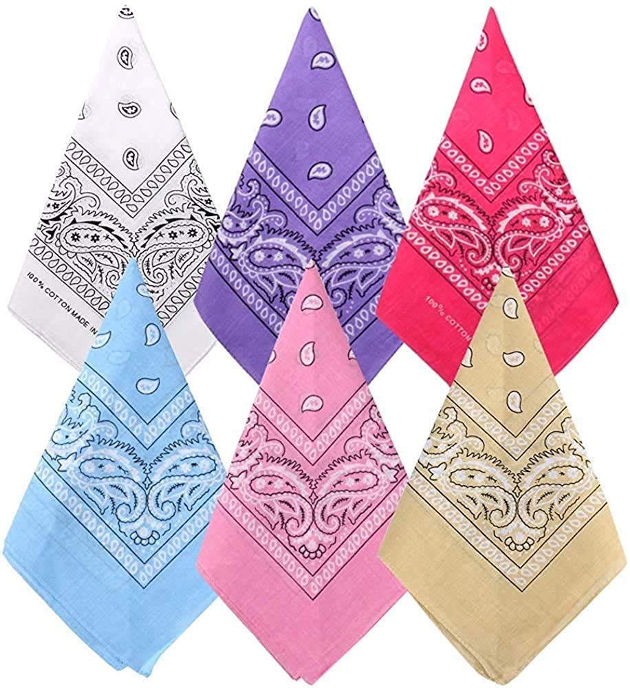 Unisex Cotton Paisley Cowboy Bandanas - (Multicolour)-(Pack of 06)-image-41