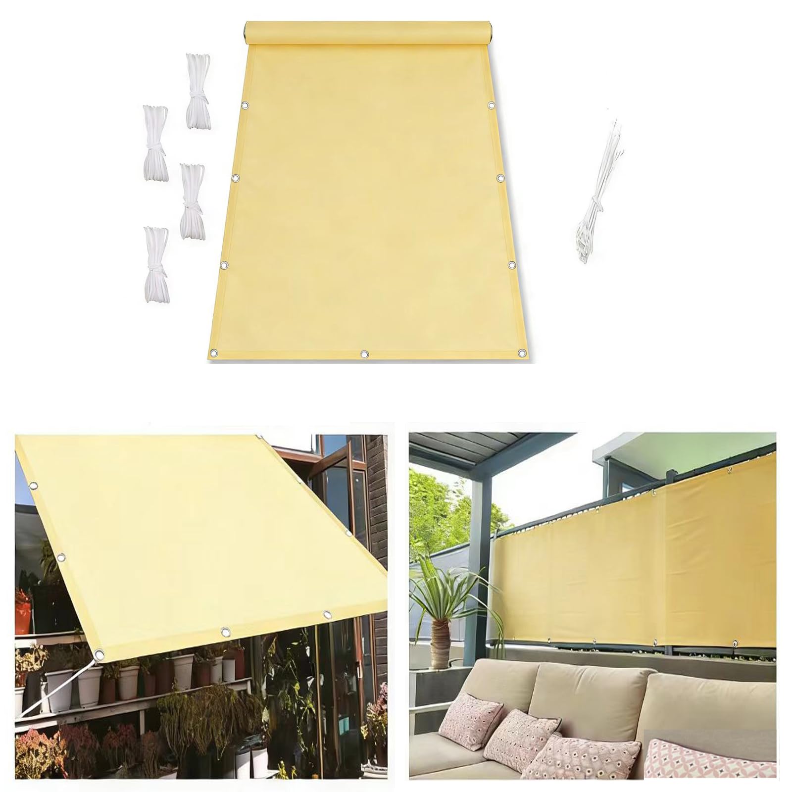 Voile d'ombrage imperméable et pare-soleil anti-UV 3.2x3.6M
