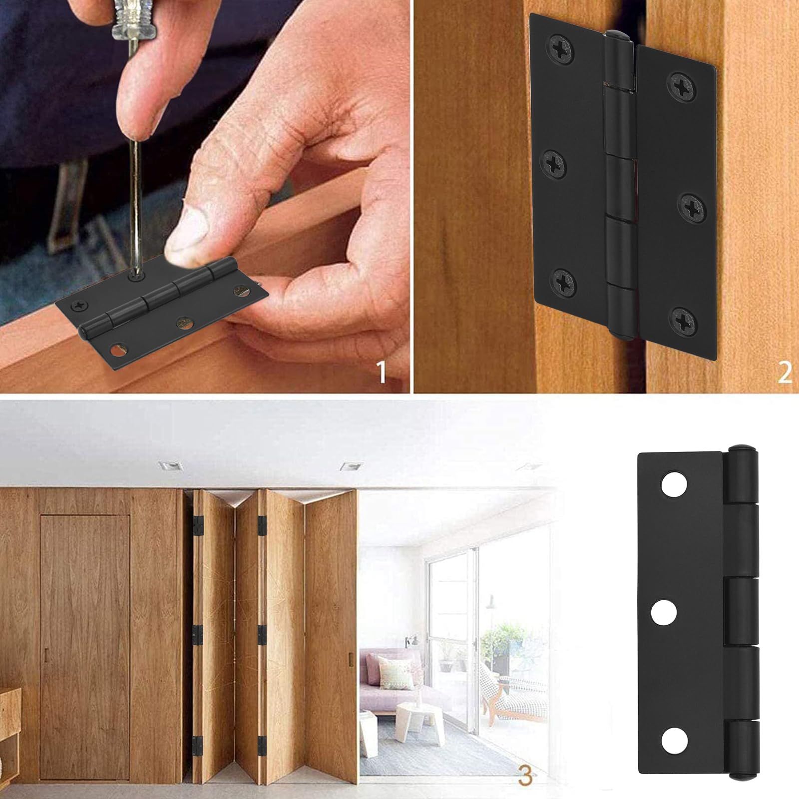 JJWNMLL Door Hinges 4 pcs - Image 3