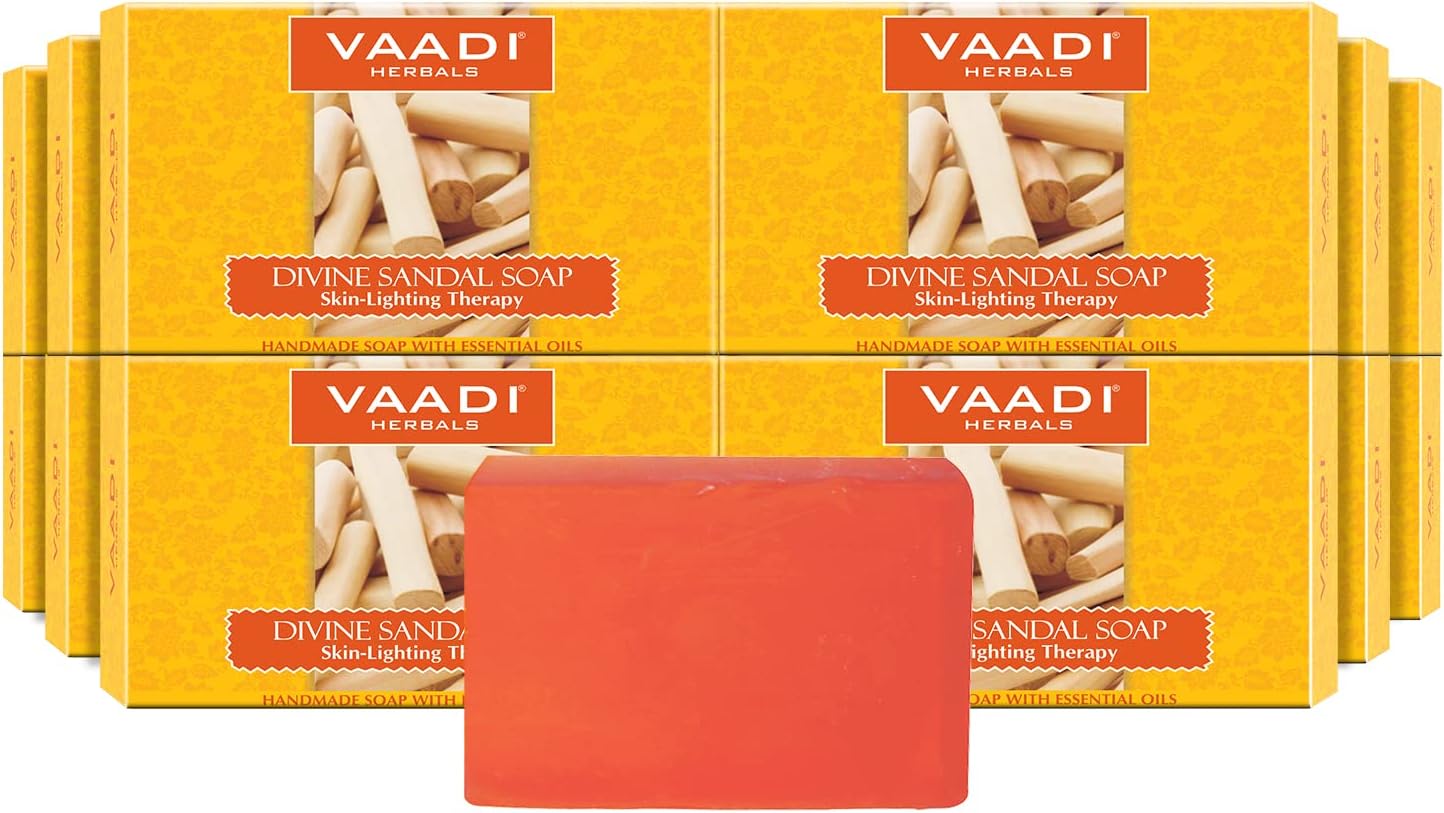 Divine Sandal Soap with Saffron and Turmeric, 75g (Pack of 12)
