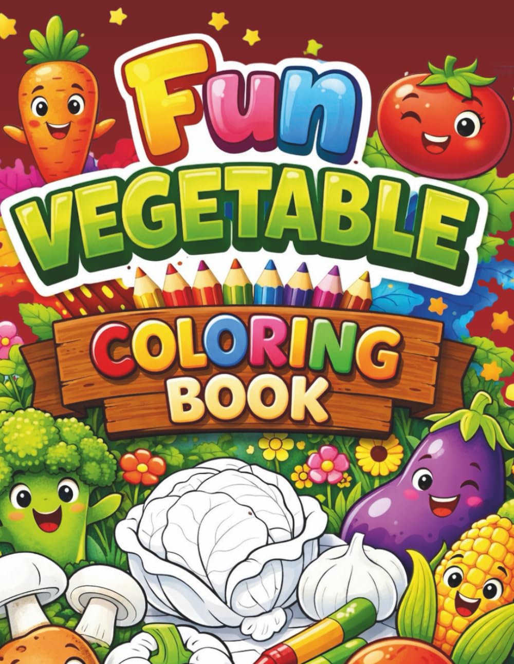 Fun Vegetable Coloring book