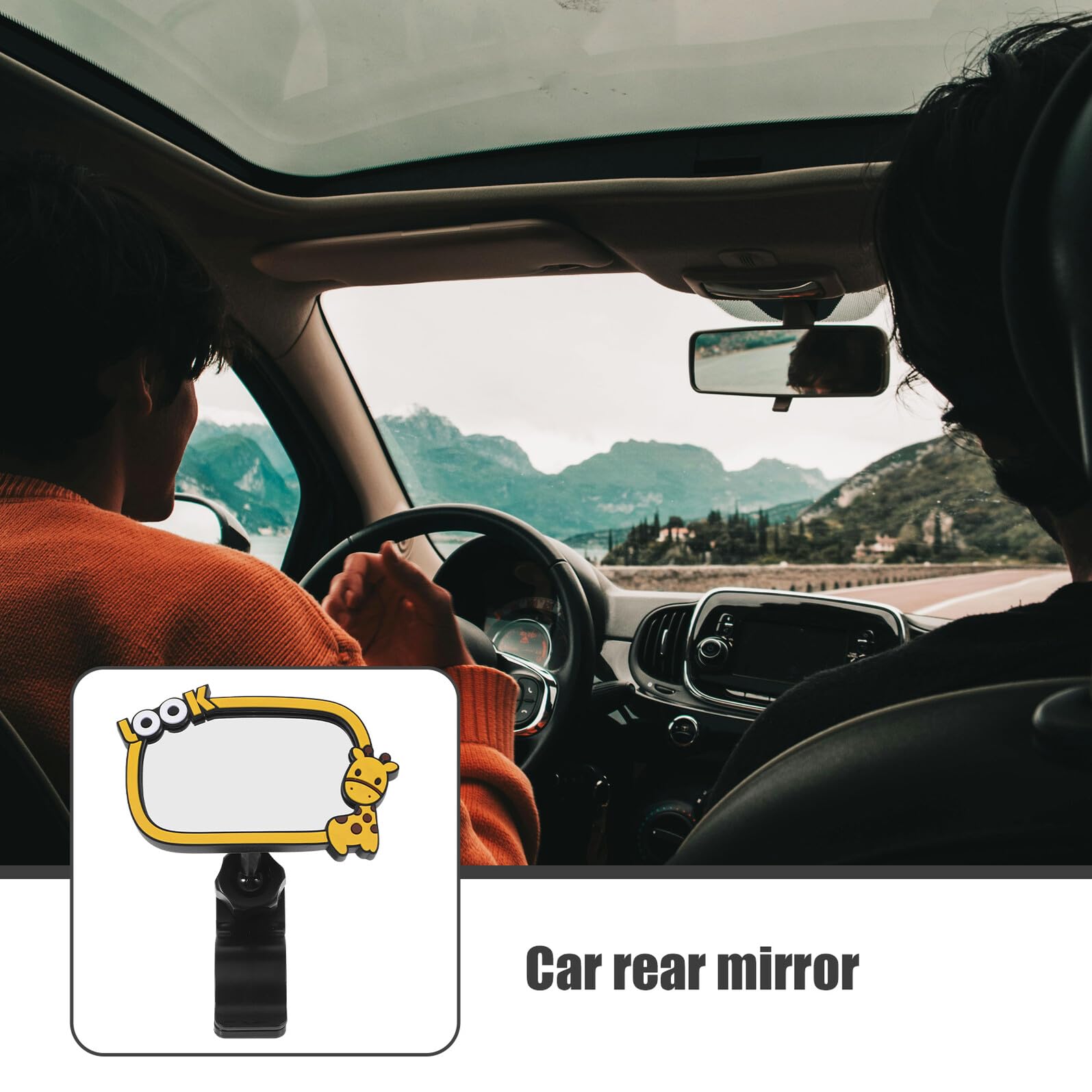 Kisangel 5 Pièces Rétroviseurs intérieurs extérieurs arrière voiture enfant miroir bébé rétroviseur bébé miroir pour nourrissons Un verre