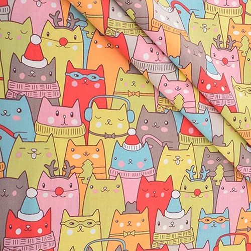 Miniatura 6 de Fat Quarters - Paquete de 7 piezas de 100% algodón de 19.69 x 19.69 pulgadas (19.7 x 19.7 in), precortadas de tela para acolchar de retazos, costura