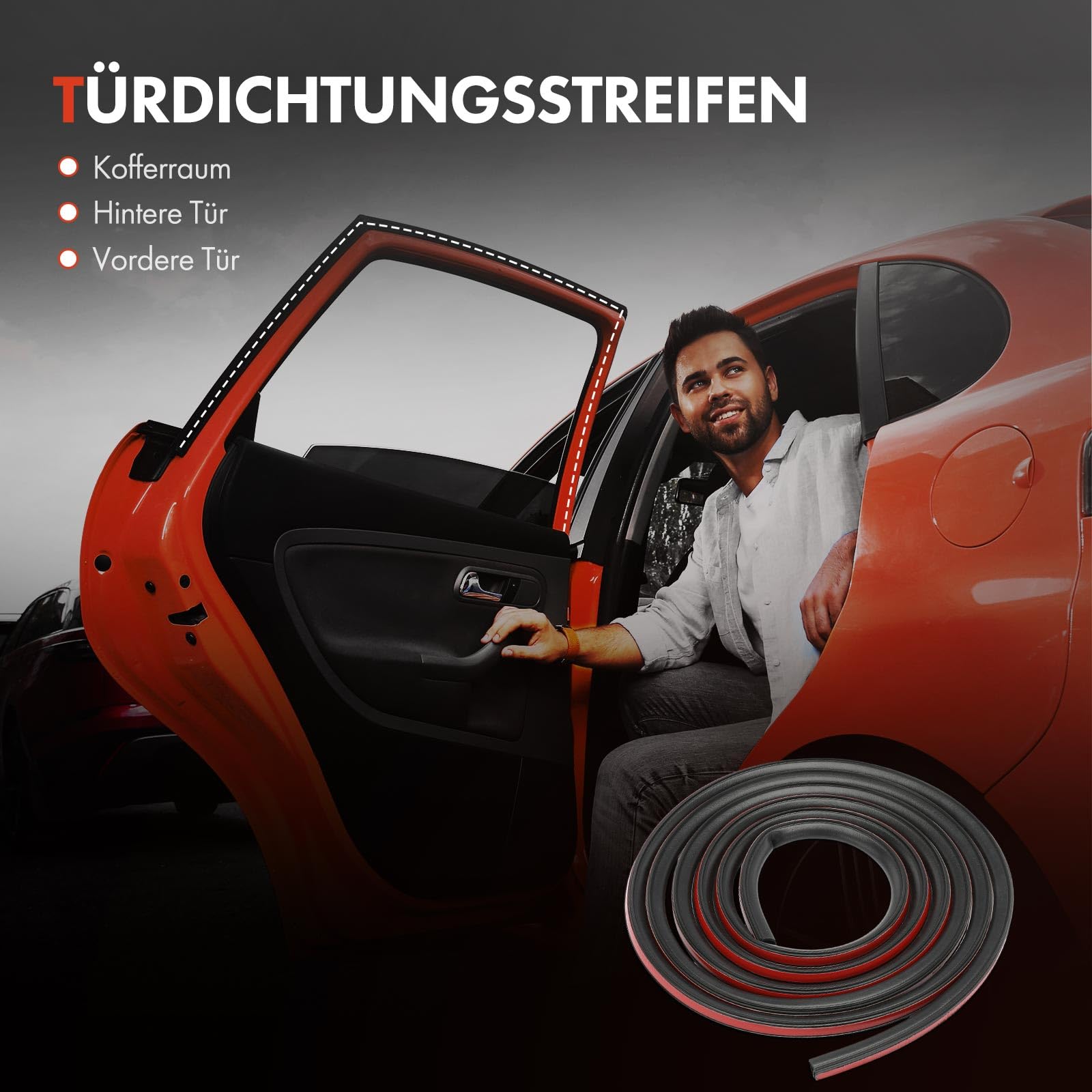 Frankberg Uszczelka drzwi uszczelka tylna 2047271187 | Kompatybilny z GLE W166, CLA Shooting Brake X117, CLA Coupe C117, GLE Coupe C292, klasa GLA X156