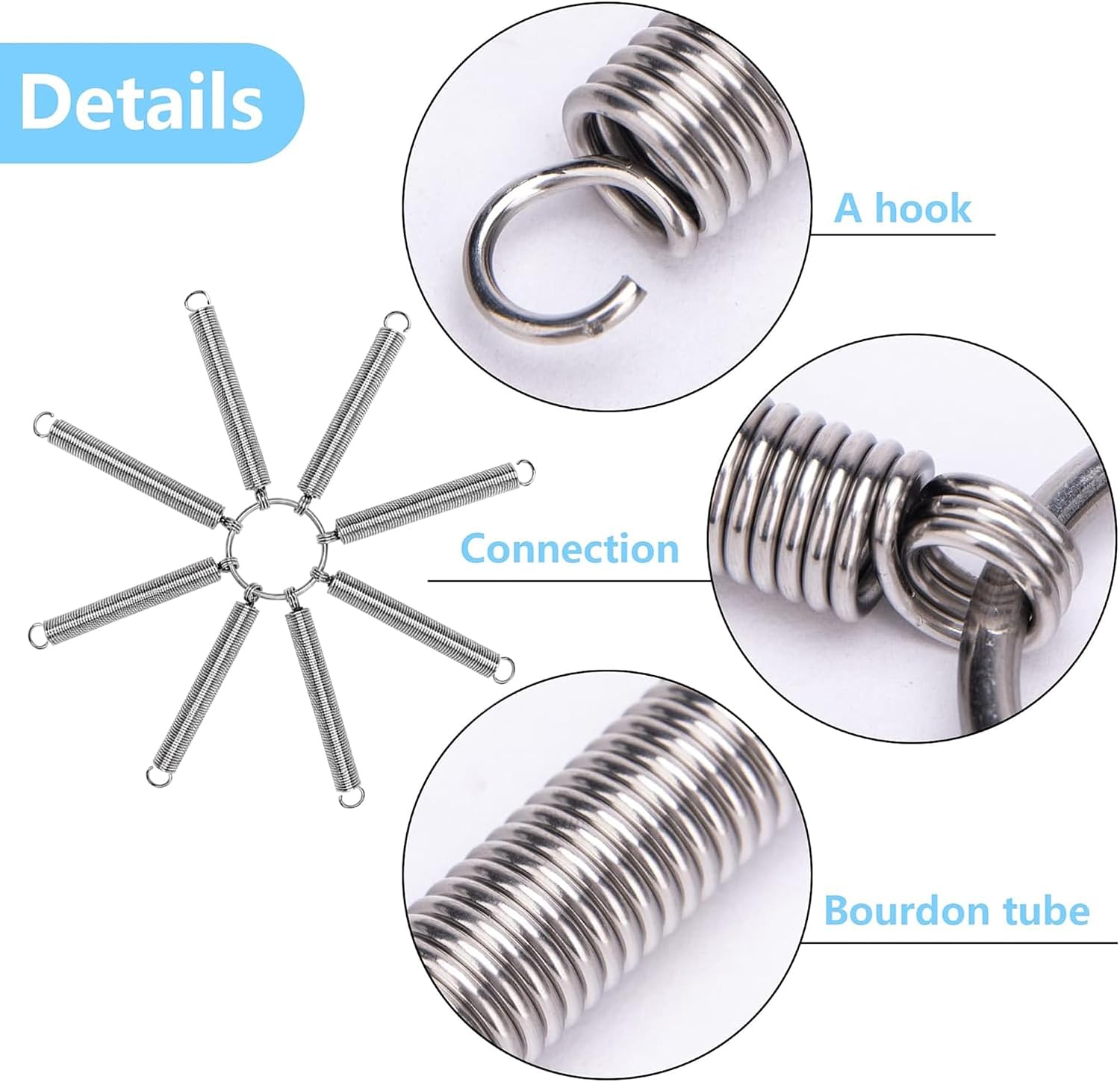 2 Pack Tire Chain Tensioners, Stainless Steel Snow Tire Chains Tightener