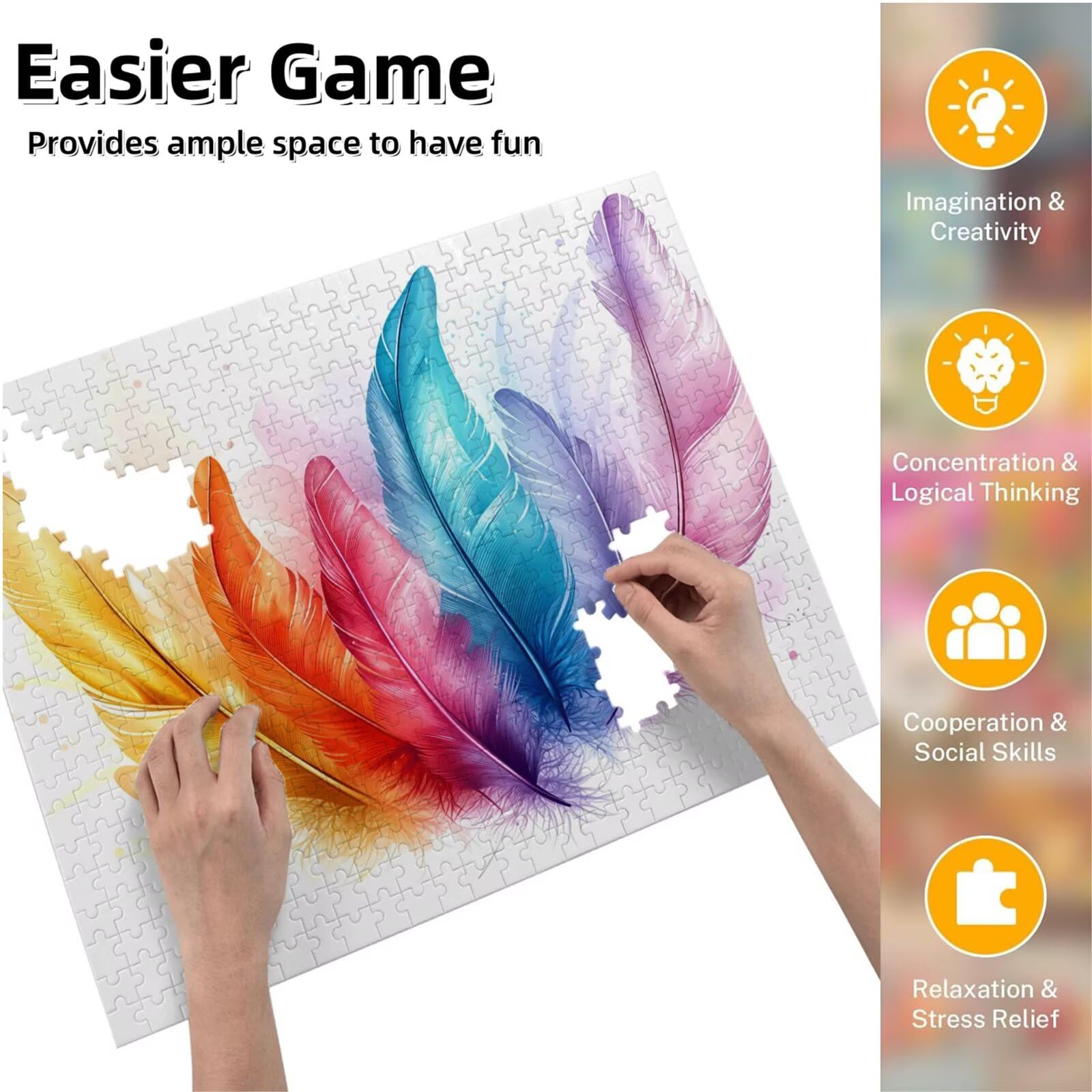 Puzzle dla dorosłych, 5000 sztuk, trudne drewniane puzzle, gra, gra logiczna, gra ręczna, dekoracja rodzinna, kreatywne hobby, prezent 105 x 156 cm kolorowy długopis K0F-106