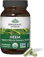 Vista 8 de Organic India Cápsulas de Hoja de Neem - Suplemento Herbal, Apoya la Salud de la Piel y del Sistema Inmunológico, Vegano, Sin Gluten, Certificado
