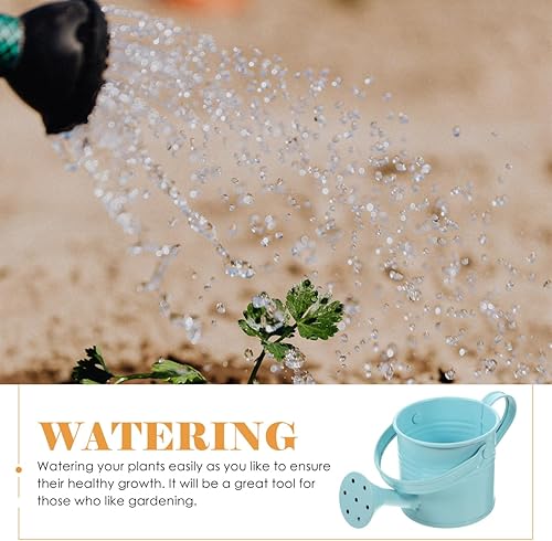 Miniatura 8 de DOITOOL Regaderas de metal, 5 macetas de agua de jardinería para niños, regadera de hierro, cubo de riego para jardín, plantas, flores (estilo mixto)