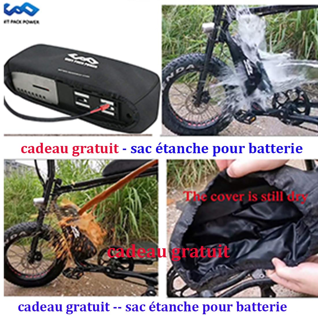 Batterie de vélo électrique 48v 13Ah pour 250w 750W 1000W Ebike (48V13Ah/HailongBattery/GradeA Cell)(Chargeur Inclus)