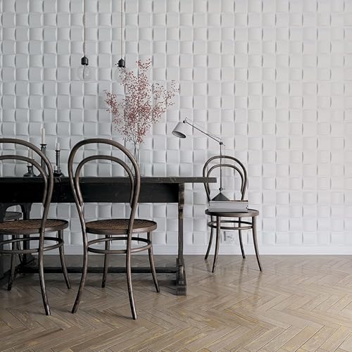 Miniatura 9 de Ekena Millwork WP20X20BAWH-CASE-10 19 5/8 pulgadas de ancho x 19 5/8 pulgadas de alto Baile EnduraWall Decorativo 3D Panel de Pared Cubre 26.75 pies