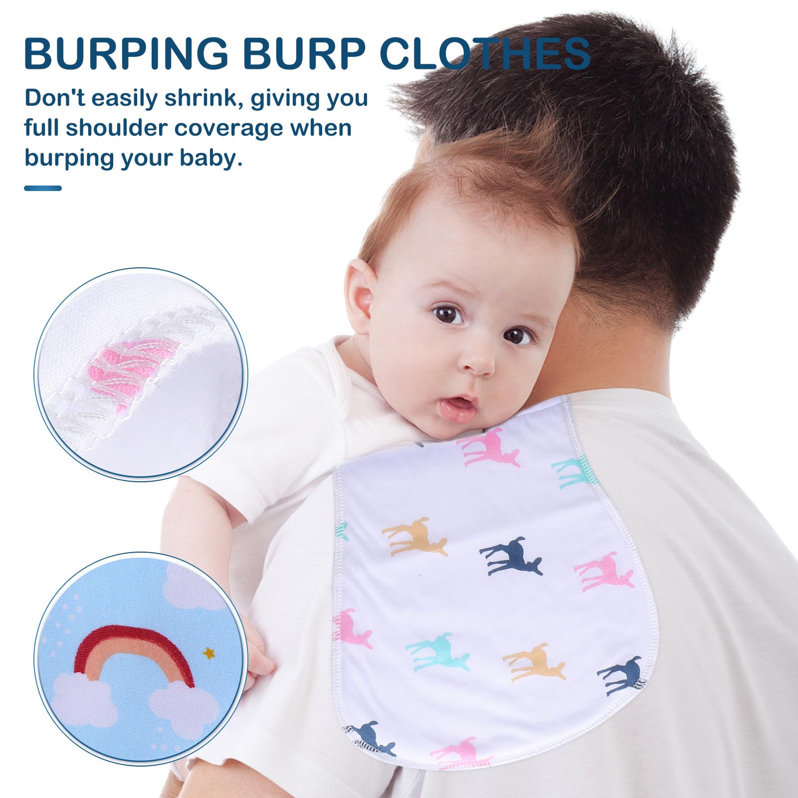 Ropa para Eructar Infantil 5 Piezas de Algodón Baberos Lavables y Diseño Unisex para Bebés y en Alimentación Varios estilos