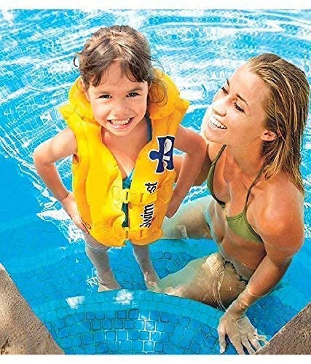Styxon Swimming Pool Jacket Swimming Inflatable Jacket for Kids Learn Inflatable Swim Vest Safety Jacket Life Saving Swimming Guard for Kids(3-8 Year) - Multicolour 2