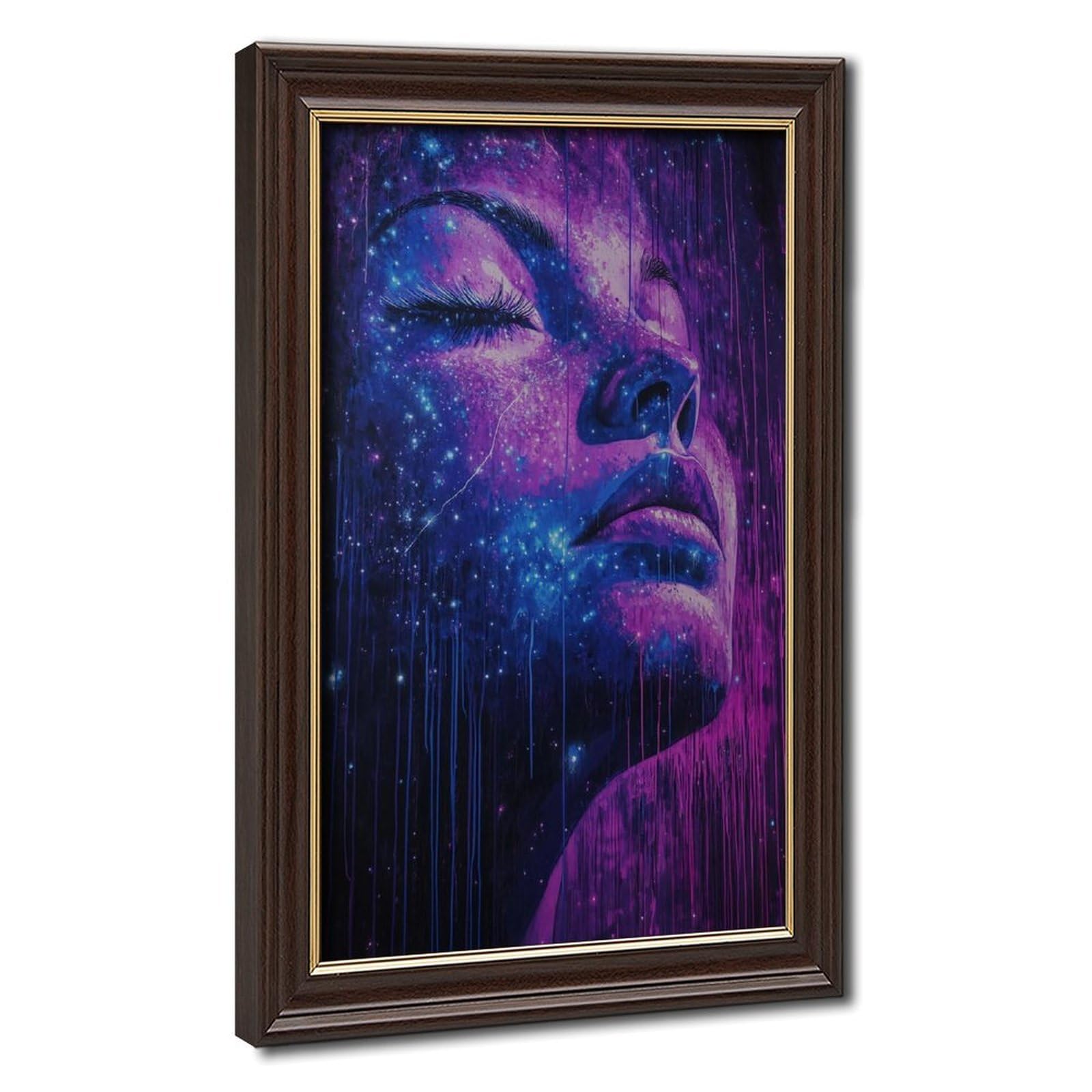 Bareronor Galaxy Face Canvas Poster Bedroom Decor Landscape Office Room Decor Gift 24" L X 36" W