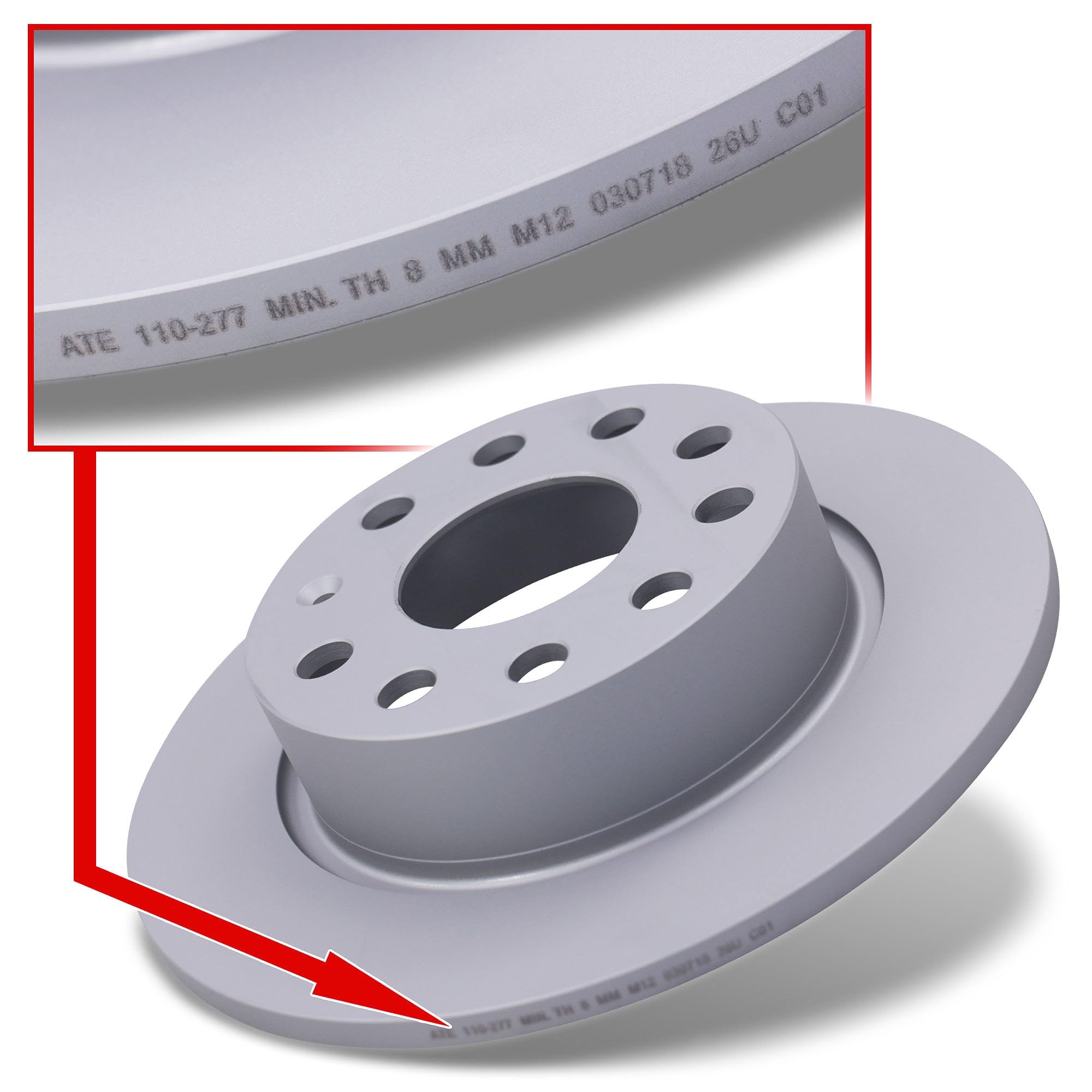 ATE Bremsenset Hinterachse inkl. Bremsscheiben hinten Ø 253 mm voll Hinterachse und Bremsbeläge hinten Kompatibel mit AUDI A3, SEAT LEON, TOLEDO, SKODA OCTAVIA, VW BEETLE, CADDY, GOLF, JETTA, SCIROCCO