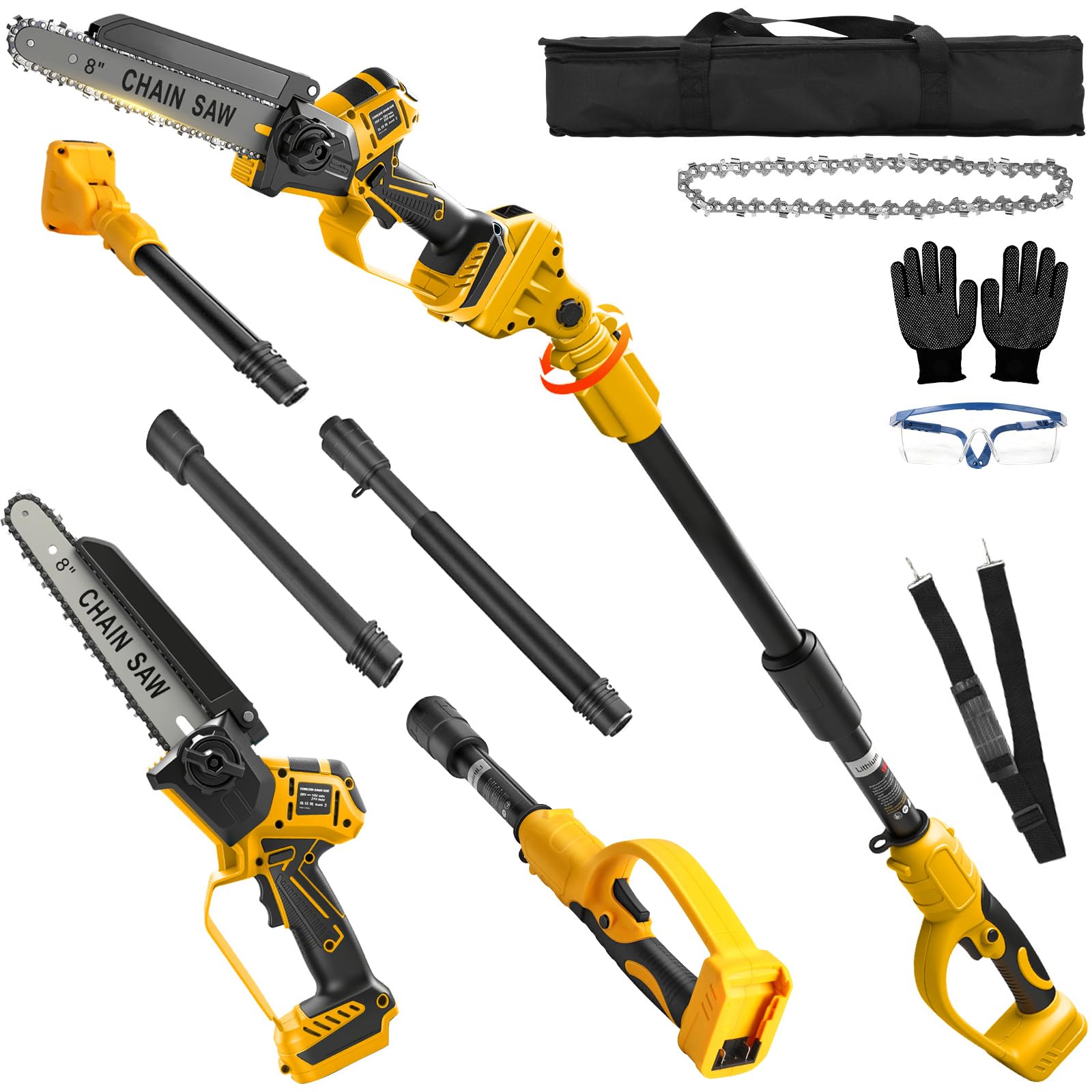 Cordless Pole Saw for DEWALT 20V Max Battery (No Battery)