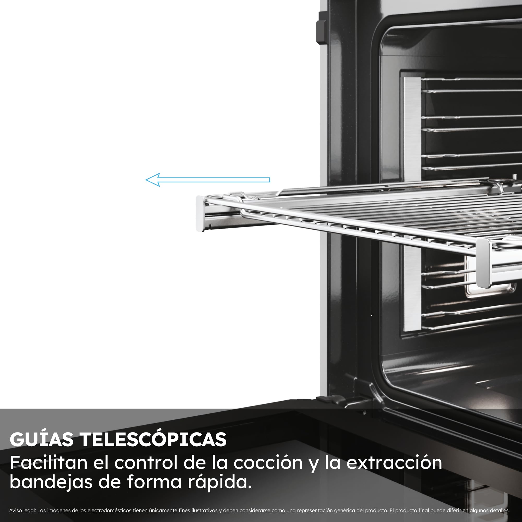 Haier ID Series 2 H6 ID2P5B3YTB - Horno Multifunción Pirolítico e Hidrolítico, Conectividad WIFI, 78L, Cocción multinivel, 12 Funciones, Display táctil y Mandos giratorios, Guía Telescópica, Negro