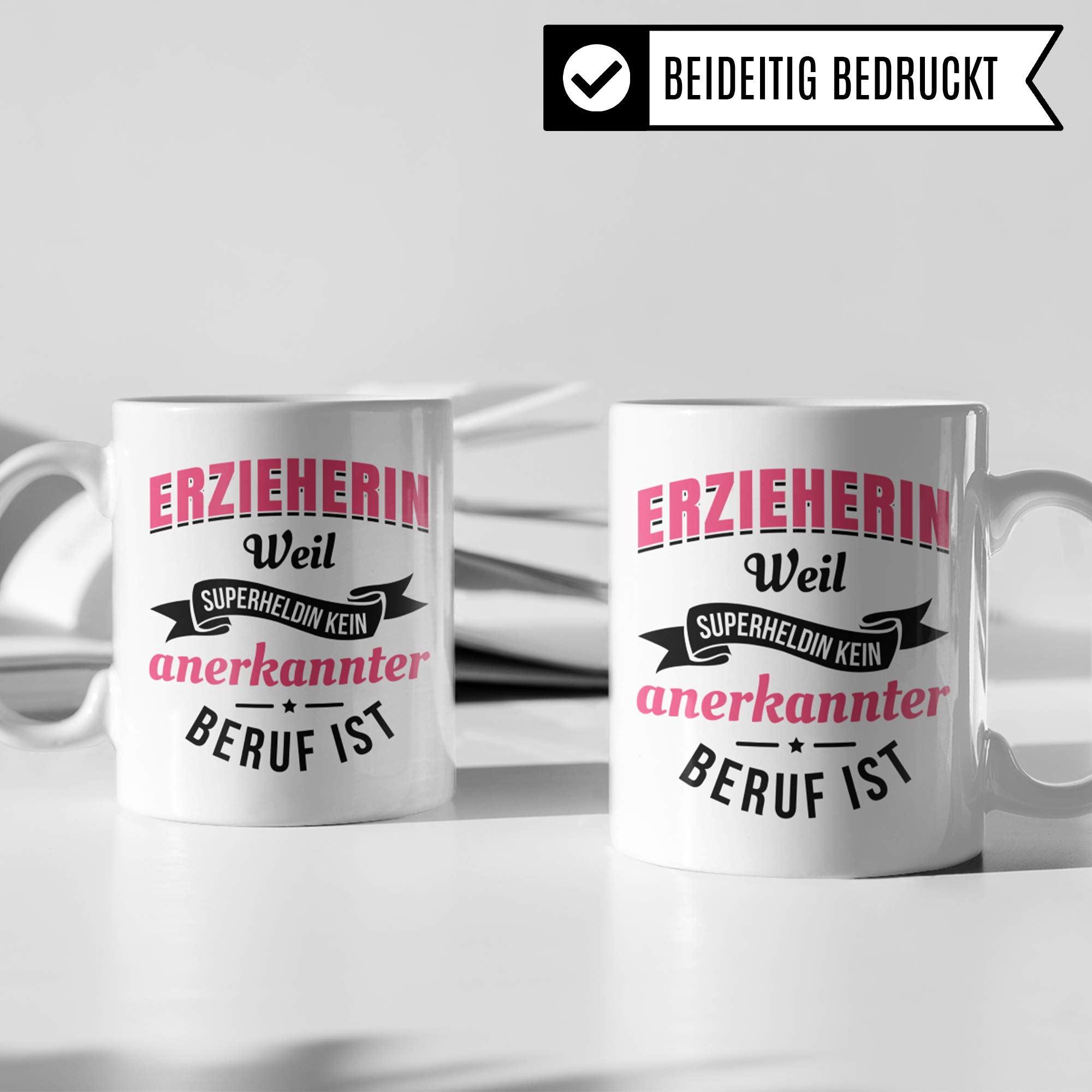 Tazza Pagma 'Educatore Per Supereroi' – Regalo Di Addio Per Maestre E Educatori, 330 Ml, Stampa Fronte/retro