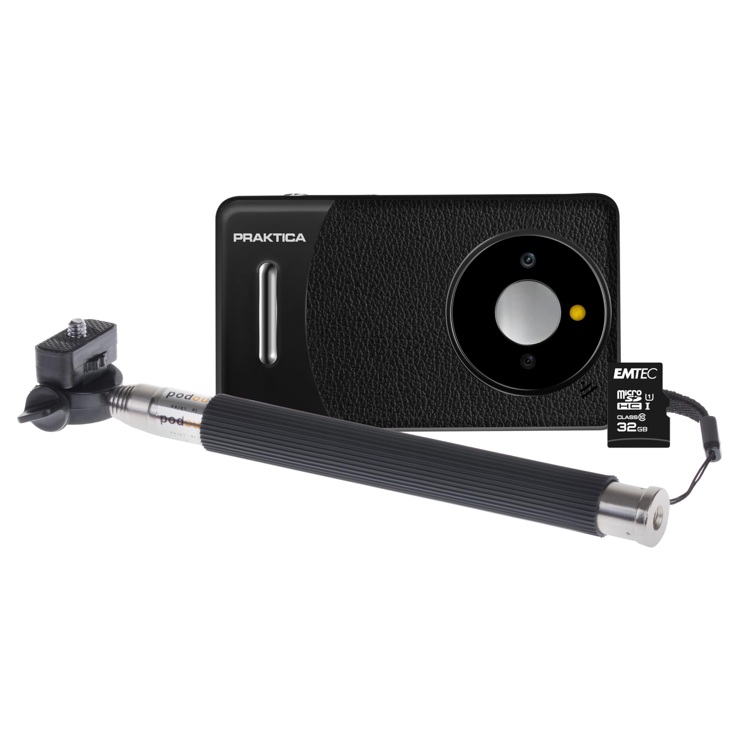 Praktica Black/White/Red Dz13 Compact Digital Camera - Camera + 32Gb Microsd Card + Se